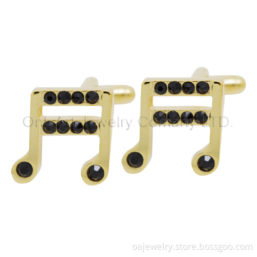 Funny Musical Note Brass Cufflink